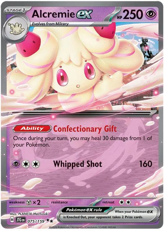 075/159 Alcremie ex Journey Together Pokémon Card