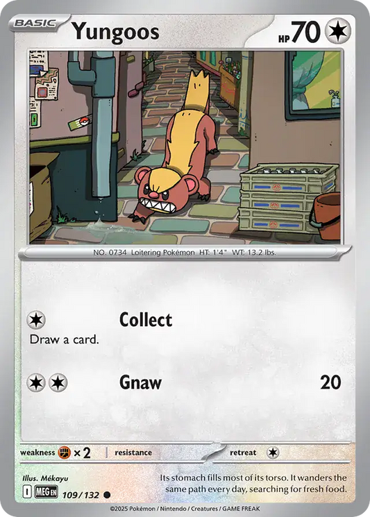 109/132 Yungoos Mega Evolution Pokémon Card