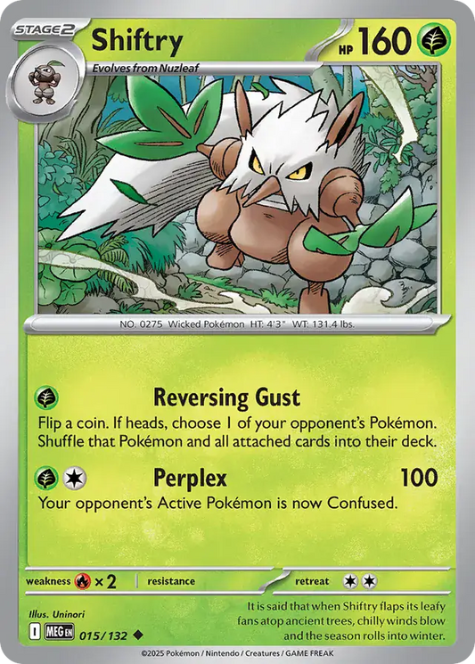 015/132 Shiftry Mega Evolution Pokémon Card