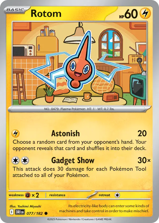077/182 Rotom Destined Rivals Pokémon Card