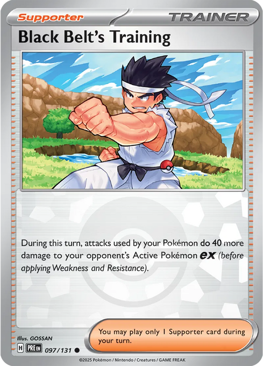 097/131 Black Belt's Training Poke Ball Holo Prismatic Evolutions Pokémon Card