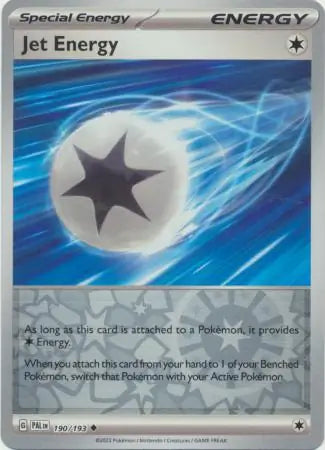190/193 Jet Energy Reverse Holo Paldea Evolved Pokémon Card