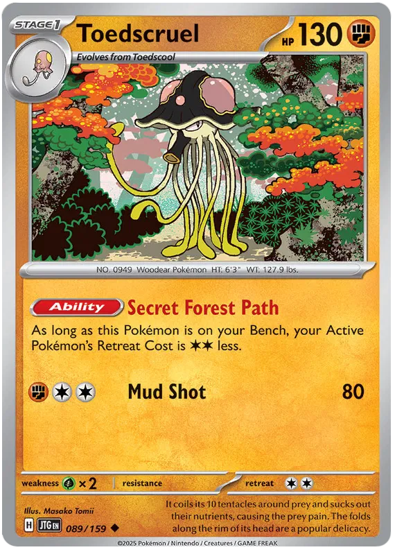 089/159 Toedscruel Journey Together Pokémon Card
