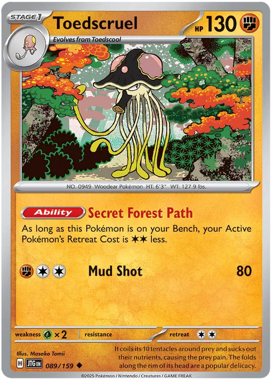 089/159 Toedscruel Journey Together Pokémon Card
