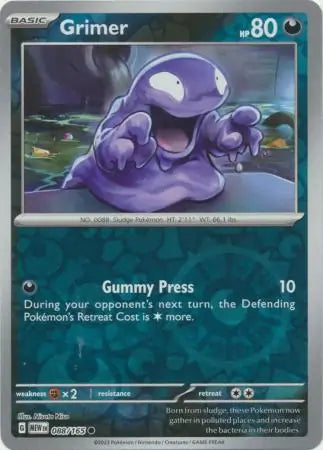 088/165 Grimer Reverse Holo 151 Pokémon Card