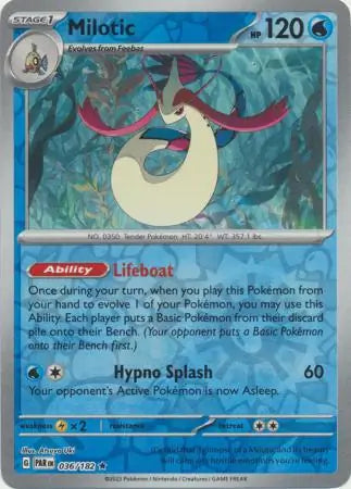 036/182 Milotic Reverse Holo Paradox Rift Pokémon Card