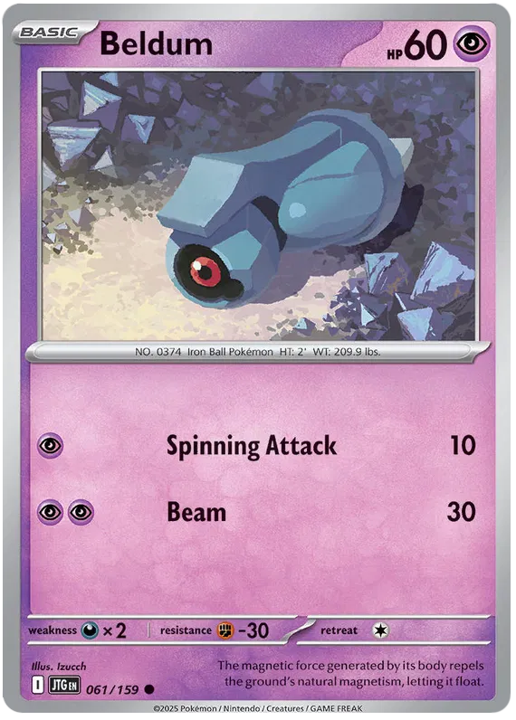 061/159 Beldum Journey Together Pokémon Card