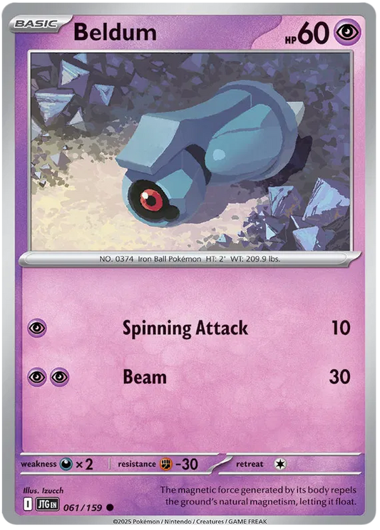 061/159 Beldum Journey Together Pokémon Card