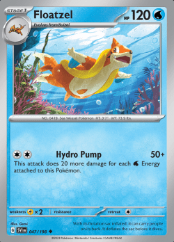 047/198 Floatzel Scarlet & Violet Base Set Pokémon Card