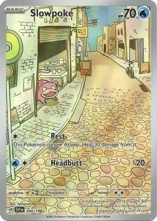 204/198 Slowpoke Scarlet & Violet Base Set Pokémon Card