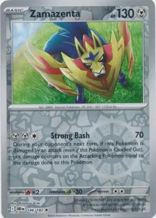 146/182 Zamazenta Reverse Holo Destined Rivals Pokémon Card
