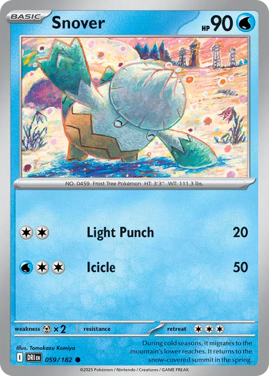 059/182 Snover Destined Rivals Pokémon Card