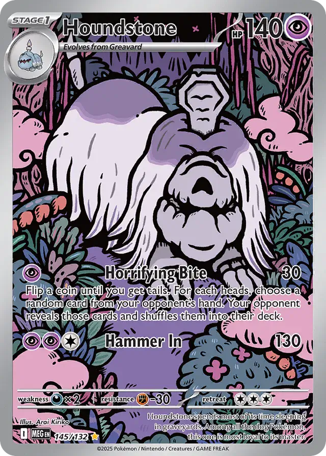 145/132 Houndstone Mega Evolution Pokémon Card