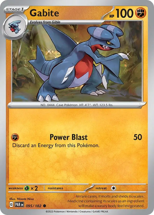 095/182 Gabite Paradox Rift Pokémon Card