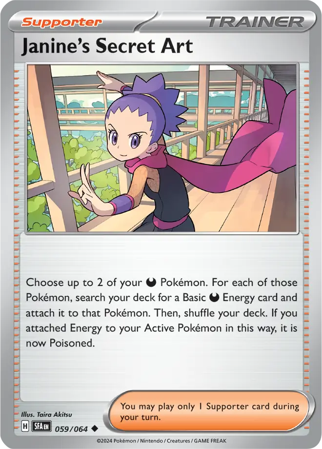059/064 Janine's Secret Art Shrouded Fable Pokémon Card