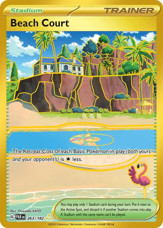 263/182 Beach Court Paradox Rift Pokémon Card