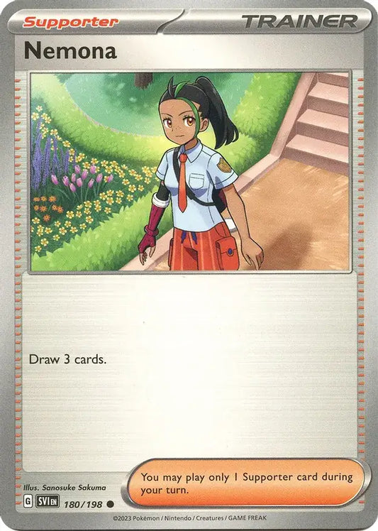 180/198 Nemona Scarlet & Violet Base Set Pokémon Card