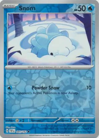 045/162 Snom Reverse Holo Temporal Forces Pokémon Card