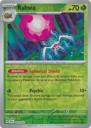 024/162 Rabsca Reverse Holo Temporal Forces Pokémon Card