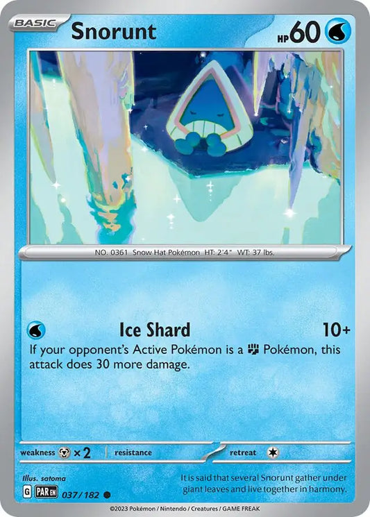 037/182 Snorunt Paradox Rift Pokémon Card