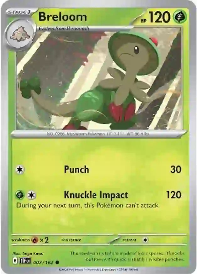 007/162 Breloom Temporal Forces Pokémon Card