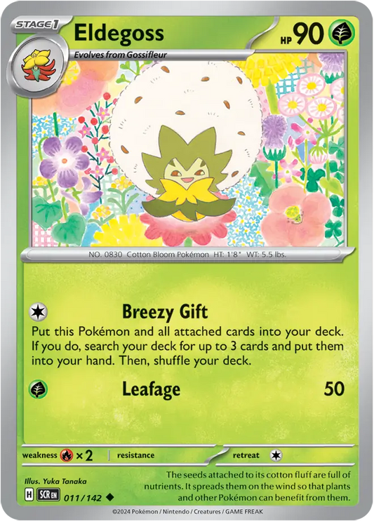 011/142 Eldegoss Stellar Crown Pokémon Card