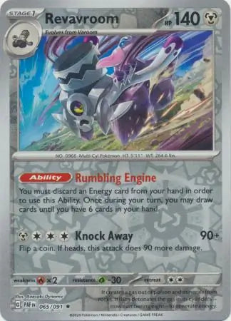 065/091 Revavroom Reverse Holo Paldean Fates Pokémon Card