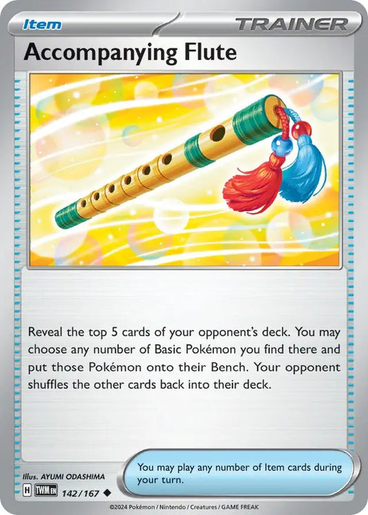 142/167 Accompanying Flute Twilight Masquerade Pokémon Card