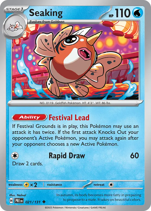 021/131 Seaking Prismatic Evolutions Pokémon Card