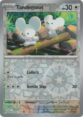 166/193 Tandemaus Reverse Holo Paldea Evolved Pokémon Card