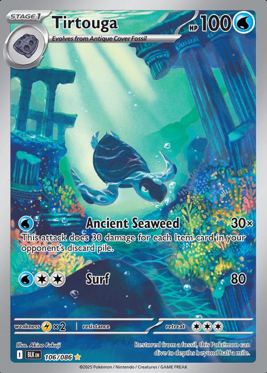 106/086 Tirtouga Illustration Rare Black Bolt Pokémon Card