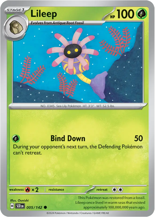 005/142 Lileep Stellar Crown Pokémon Card