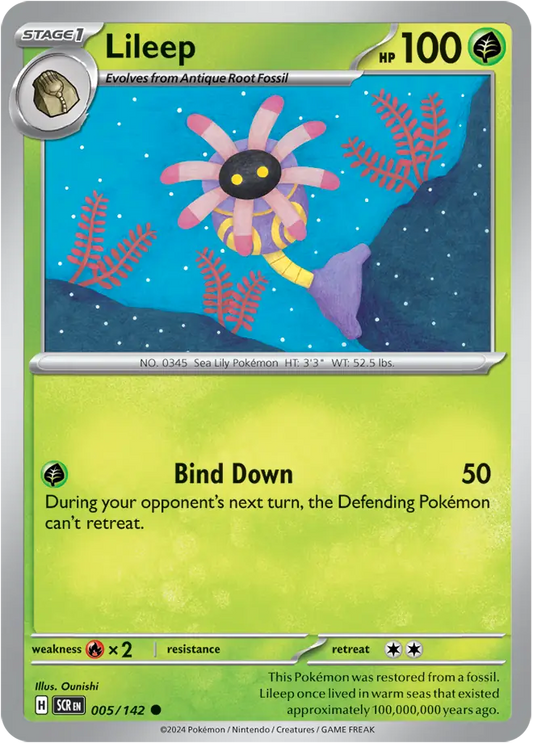 005/142 Lileep Stellar Crown Pokémon Card