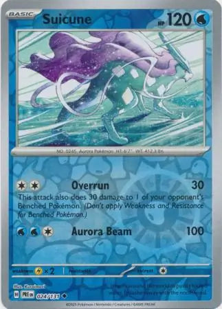 024/131 Suicune Reverse Holo Prismatic Evolutions Pokémon Card