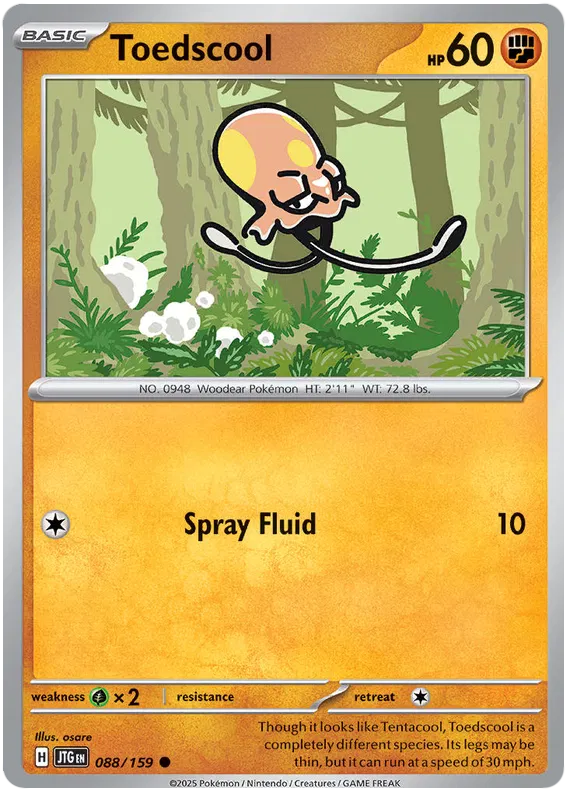088/159 Toedscool Journey Together Pokémon Card