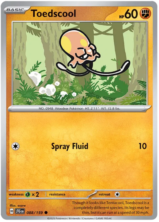 088/159 Toedscool Journey Together Pokémon Card