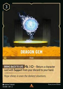 033/204 Dragon Gem Disney Lorcana Rise Of The Floodborn Card