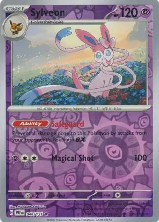 040/131 Sylveon Reverse Holo Prismatic Evolutions Pokémon Card