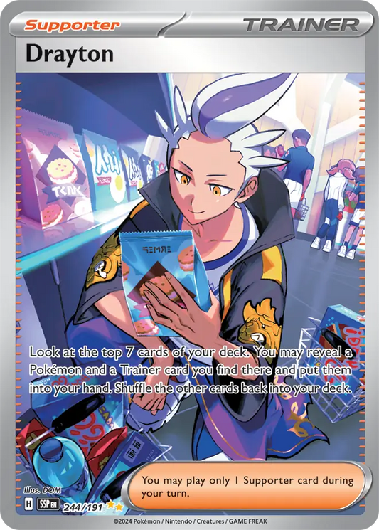 244/191 Drayton Surging Sparks Pokémon Card