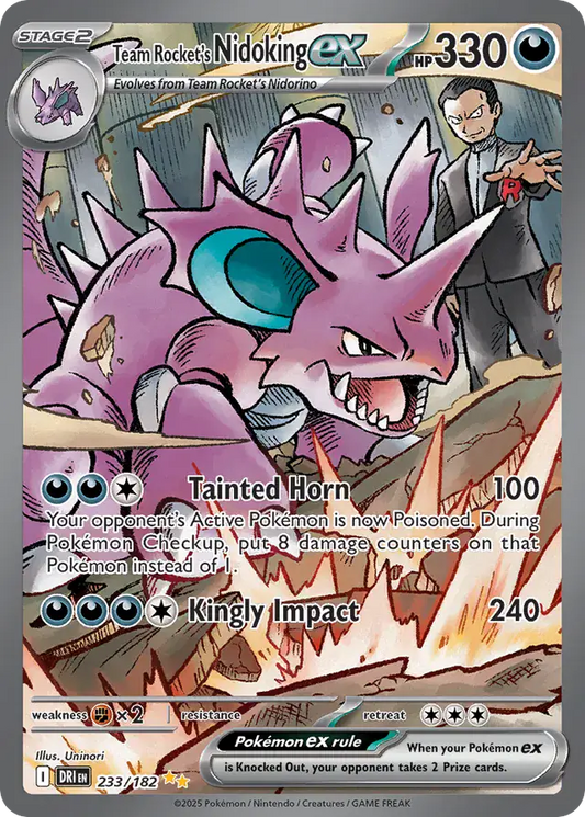 233/182 Team Rocket's Nidoking Destined Rivals Pokémon Card
