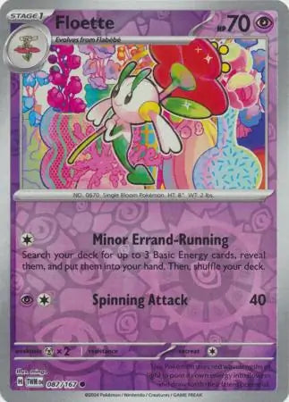 087/167 Floette Reverse Holo Twilight Masquerade Pokémon Card