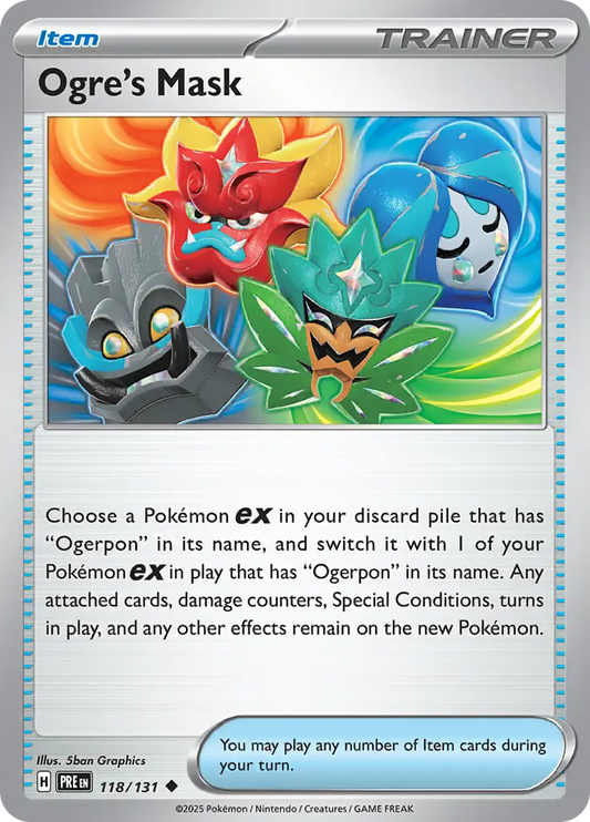 118/131 Ogre's Mask Prismatic Evolutions Pokémon Card