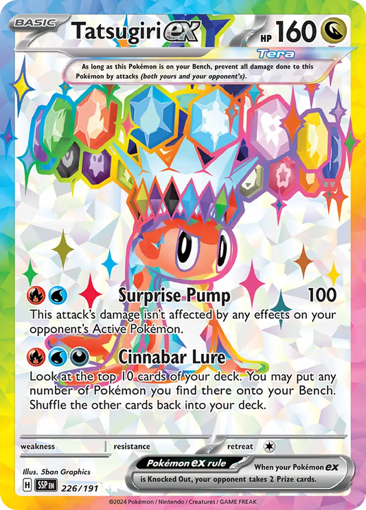 226/191 Tatsugiri ex Surging Sparks Pokémon Card