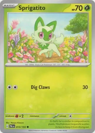 013/193 Sprigatito Paldea Evolved Pokémon Card