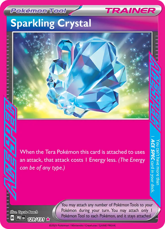 129/131 Sparkling Crystal Prismatic Evolutions Pokémon Card