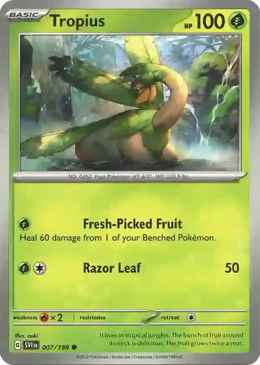 007/198 Tropius Scarlet & Violet Base Set Pokémon Card