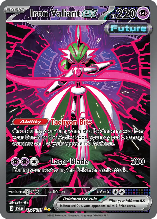 157/131 Iron Valiant ex Prismatic Evolutions Pokémon Card
