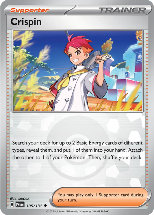 105/131 Crispin Poke Ball Holo Prismatic Evolutions Pokémon Card