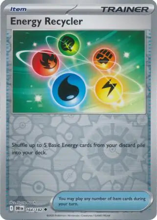 164/182 Energy Recycler Reverse Holo Destined Rivals Pokémon Card