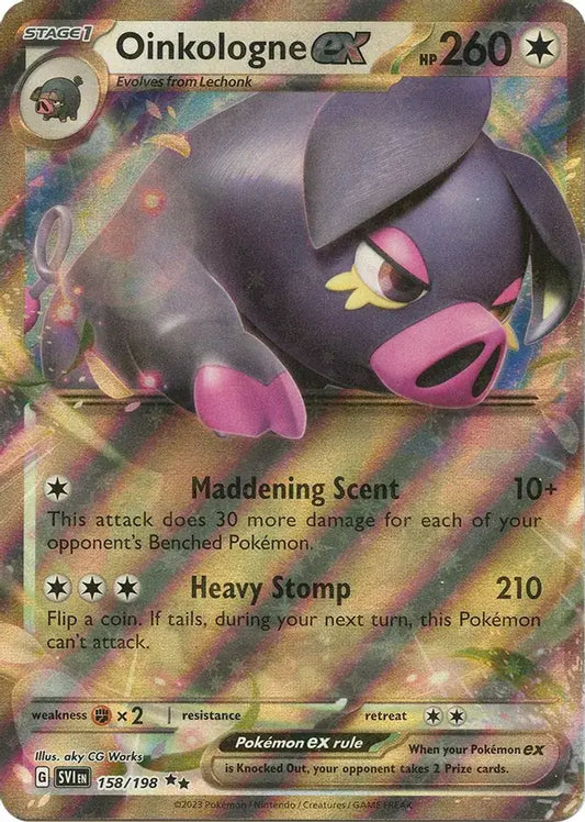 158/198 Oinkologne ex Scarlet & Violet Base Set Pokémon Card